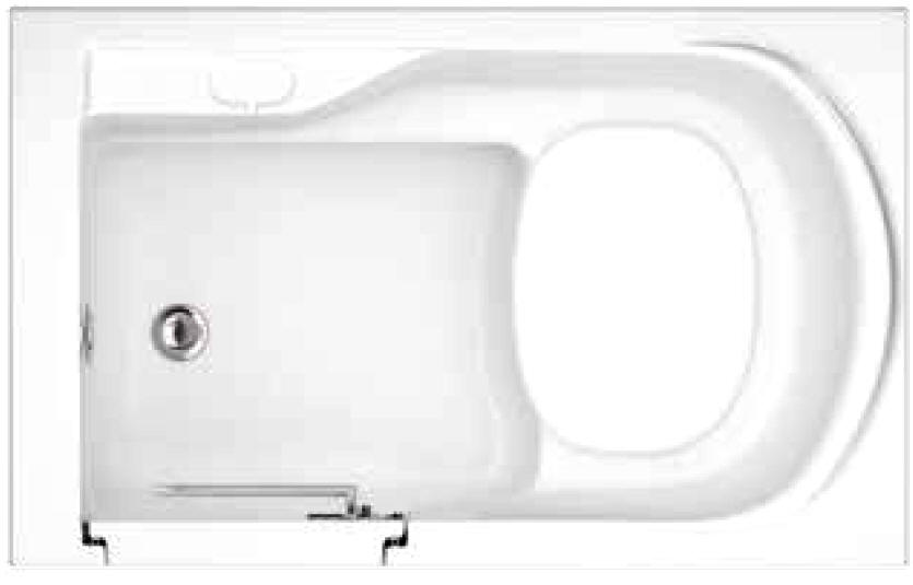 ATHENA MINI Walk in Bath with side door Compact walk in bath by